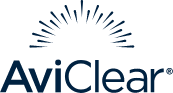 AviClear logo.